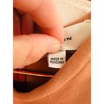 CARVEN Terracotta Orange Hue Bois De Rose Crew Neckline Midi Dress size 40 Photo 8