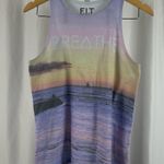 FIT Small Ocean Nature Breathe Boho Hippie Sunset Outdoor Tank Top Workout Gym Purple Photo 0