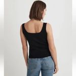 Madewell Top Womens Rib Square-Neck Sweater Tank Black Layer Basic XS NEW Photo 2