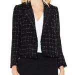 Vince Camuto  Tweed Windowpane Raw Edge Blazer S Photo 1