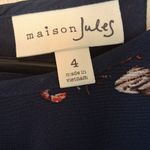 Maison Jules WOMENS DRESS SIZE 4 NAUTICAL THEME FLARE LINED NAVY BLUE Photo 5