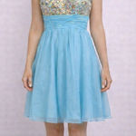 Grace Karin  Blue Jeweled Cocktail Dress - Size 2 Photo 0