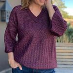 CAbi Women’s Chime Pullover Bell Sleeve Cable Knit Sweater Pink Purple Small Photo 0