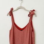 [NAF NAF] Coral Animal Print Shoulder Bow Strap Sleeveless Blouse Size Small S Pink Photo 2