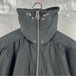 Lucky Brand  Missy Black‎ Windbreaker Jacket Drawcord Waist Packable Hood Size M Photo 9