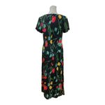 Melissa 90's black maxi dress with red, yellow & blue tulips flowers size 6. Photo 2