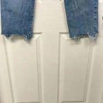 We The Free Free People  Heavily Distressed Crop Straight Jeans Frayed Hem 29 Photo 5