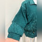 Lavon Vintage Teal Bomber Jacket Size M Photo 4