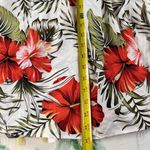 Shein Curve Tropical Floral Maxi Skirt Tiered Ruffle Tie Waist 2XL multicolor White Size 2X Photo 5