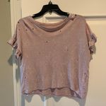 American Eagle Top Distressed Blush XS Crop Photo 6