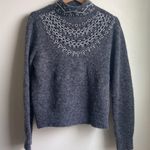 Catherine Malandrino  Faux Pearl Beaded Mock Neck Sweater Photo 1