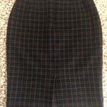 Ann Taylor Navy Plaid Pencil Skirt Size 10 Photo 1