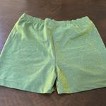Vintage Y2K Shiny Iridescent Shorts Green Gold Stretchy Pull On Biker 90's Size M Photo 3