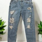 Hayden  Topshop Moto Distressed Buttonfly Jeans Size 30 Photo 0