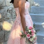 Mon Cheri Blush Prom Formal Dress Photo 2