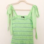 Y2K ASOS DESIGN Womens Dress Size‎ 2 Green Smocked Ruffle Coquette Fairy Summer Photo 2