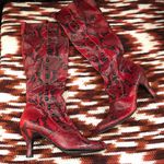 Whimsygoth Gothic Red black snake print knee Photo 1