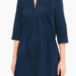 Tuckernuck Mini Royal Navy Blue Cotton Poplin 3/4 Shirt Dress R20620T EUC Size M Size M Photo 1