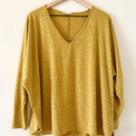 Before You Dolman Sleeve Vneck Lightweight Sweater in Mustard Size L Yellow Size L Photo 0