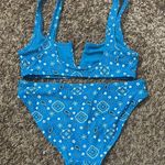 Aerie  Blue Bikini with Paisley Accents Photo 3