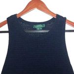Ralph Lauren Lauren Navy Ribbed Knit Crew Neck Sleeveless Sweater Tank Top Photo 2