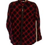 Soft Surroundings Womens Size Medium Red Plaid Full Zip Manchester Tunic Top Photo 0