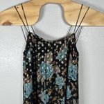 Natural Life  The Alice Floral Metallic Maxi Dress Womens XS Sleeveless Tiered Photo 1