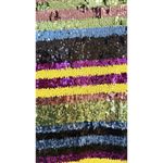 NWT Club London Neon Striped Sequins High Neck Long Sleeved Dress Size US 2 2454 Blue Photo 3