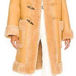 ALC Frank A.L.C. Brunswick Faux Leather & Faux Fur Camel Coat Size Small Photo 0