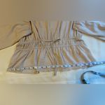 SO  Women's Elegant Cream Blouse with Waist Tie Photo 8