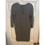 Tahari Women Gray Long Sleeve Crew Neck Zipper Back Casual Dress Size Medium Photo 3