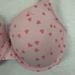 Juicy Couture Pink Heart Print Underwire Bra Size 38D Lingerie Photo 1