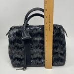 Miss Me  Y2K Black Silver Handbag Shiny Bowler Saddle Lock Key Charms GUC 2000s Photo 8