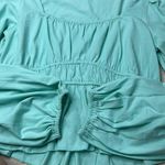 ASOS : Square Neck Mint Cropped Long Sleeve Blouse Photo 4