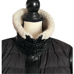 Michael Kors Michael  Shearling Trim Faux leather sleeves Puffer Jacket. SZ.L Photo 7
