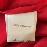 Assali  red pleated high waisted long slit maxi skirt Photo 4