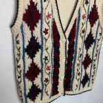 Huntington Ridge Vintage Sweater Vest Hand Knit Crochet Women’s Large Red Photo 1