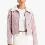 Levi's® Premium Boyfriend Corduroy Sherpa Trucker Jacket Womens XL Zypher Pink Photo 1