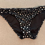 Victoria's Secret Black Polka Dot Bikini Bottoms Swimsuit Women's Size S Photo 0