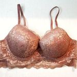 Thalia Sodi Bra Lavender Metallic Longline Lace Underwire Bra Sz 38C EUC Photo 0