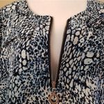 Cathy Daniels NWT!  3/4 Sleeve Zip Neckline Top Med Photo 5