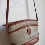 Liz Claiborne Vintage Zippered Leather Purse Clutch Cream Leather Brown … Photo 1