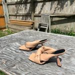 Marc Fisher New Dellian Heeled Sandal Tan Leather | Women Sandals 6.5 Photo 2