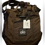 Alo Yoga NWT  Utility Cross Body Bucket Bag Espresso Brown Black Gym School Fun Photo 1