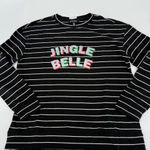 Ellen Tracy  Black and White Striped “Jingle Belle” Top Photo 0