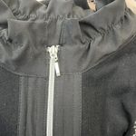 Chico's  Zenergy Size 2 US L 12 Lace Mix Neema Jacket Black Full Zip Knit Stretch Photo 7