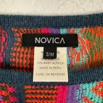 Novica Fiesta of Color Striped Kimono Sleeve Sweater Alpaca Blend Size S/M Photo 3