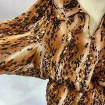 Parker  Womens Top Blouse Black brown Size Small winged sleeves Photo 2