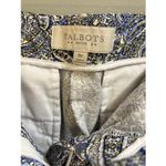 Talbots  Blue Paisley Print Perfect Crop Pants Petite Size 6 Photo 5