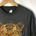H&M Divided Dark Gray Tiger Boxy Cropped T-Shirt XS Photo 2
